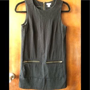 J Crew black shift dress XXS